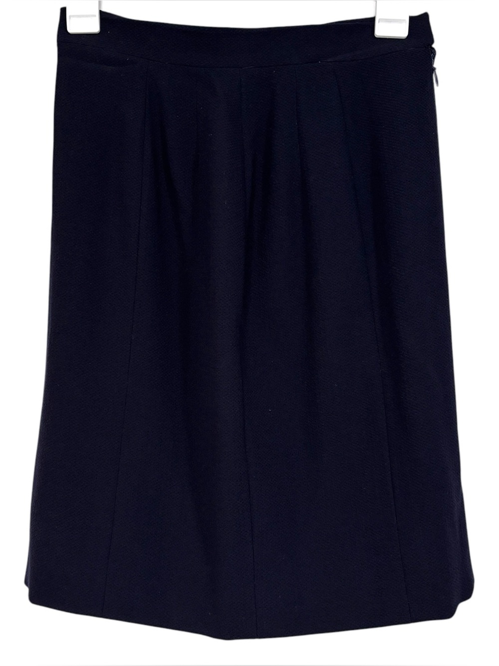 Chanel Authentic Dark Navy Blue Vintage 100% Wool Skirt Size 36 or US 4/6